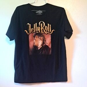 Jelly Roll Backroad Baptism Tour Black Graphic Tee XL